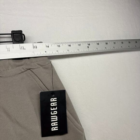 Rawgear Sweatpants Men's Small Gray Embroidered Spellout Cuffed Joggers Gym NEW - Picture 3 of 8